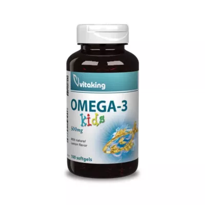 Vitaking Omega-3 Kids 500mg EPA100/DHA150 gélkapszula 100 db ÚJ