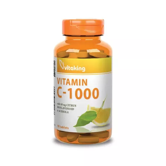 Vitaking C-1000 Bioflav. Acerola. Csipkebogyó tabletta 90 db